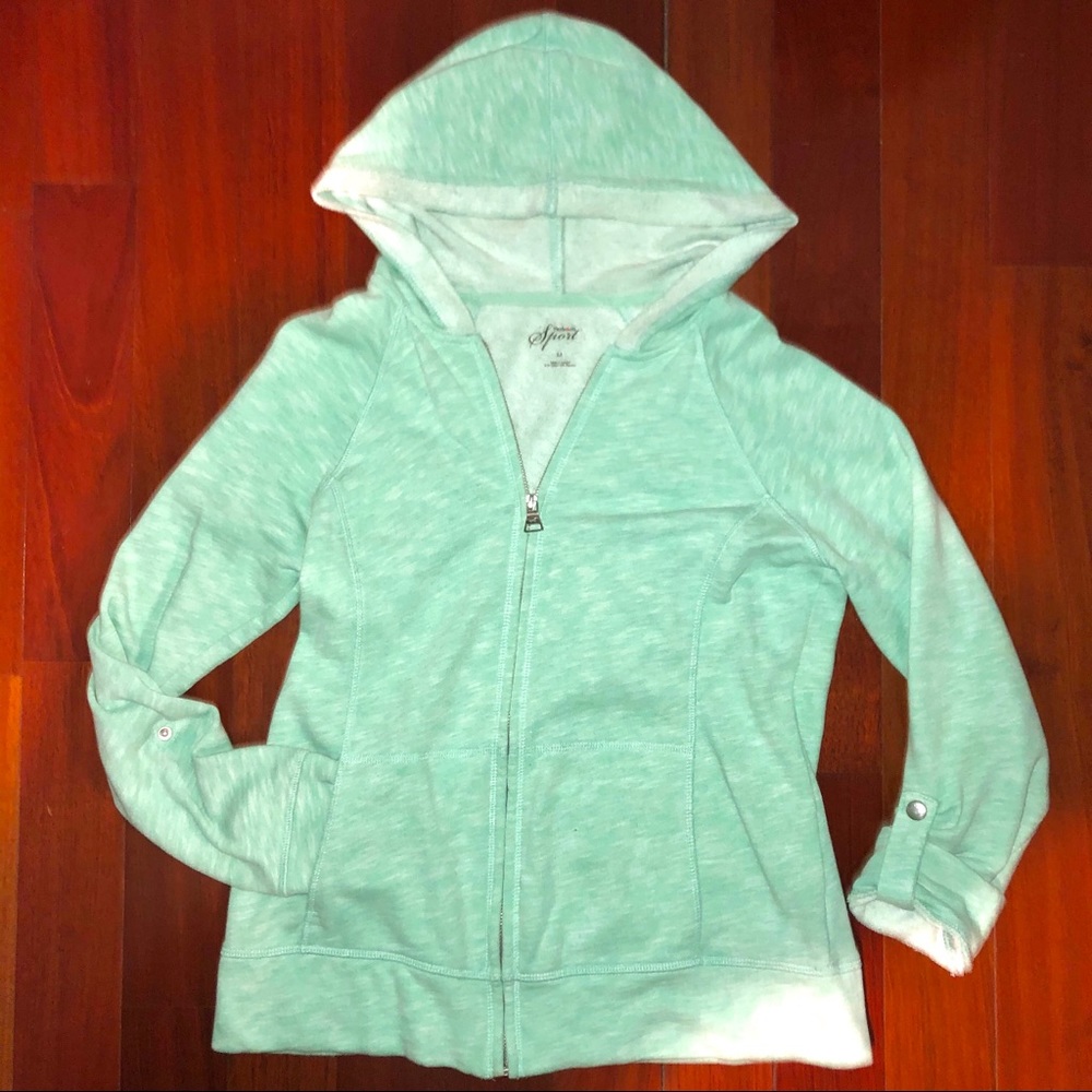 Mint lightweight zip up jacket hoodie